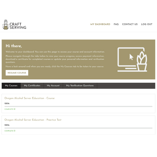 OLCC Server Permit User Dashboard